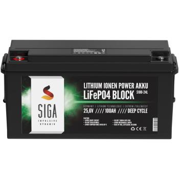 SIGA Lithium Batterie LiFePO4 100Ah 25,6V